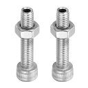 PATIKIL M6x30mm 六角穴付きネジ 2セット 円筒形 中空ボルトナットキット ランプねじ 切りねじ スルーホールファスナー 304ステンレス鋼