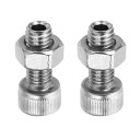 PATIKIL M8x20mm 六角穴付きネジ 2セット 円筒形 中空ボルトナットキット ランプねじ 切りねじ スルーホールファスナー 304ステンレス鋼