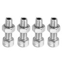 PATIKIL M8x25mm 六角穴付きネジ 4セット 円筒形 中空ボルトナットキット ランプねじ 切りねじ スルーホールファスナー 304ステンレス鋼