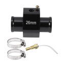 ACROPIX 12/24V ユニバーサル ウォーターテンプセンサーキット 1/8"NPT 26mm ブラックアダプター 160'F オン - 145'F オフ 自動車用ラジエーター&エンジン冷却用