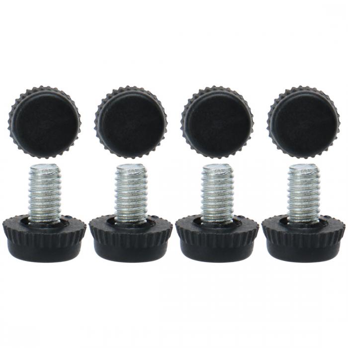 レベリングフィート 調節可能なレベラー フロアプロテクター カバー パッド 家具 机 テーブル 椅子脚用 M6 x 10 x 15mm 8個