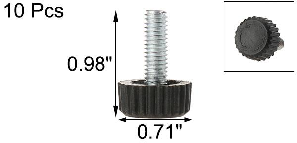 ハンドスクリューレベリングフィート フロアプロテクター アジャスタブルレベラーパッド M6 x 18 x 18mm 10パック [2]