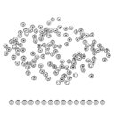 PATIKIL 3 mm 金フィルド スペーサービーズ ジュエリーメイキング用 100個入り メタルラウンドビーズ ブレスレット イヤリング ネックレス DIY...