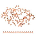 PATIKIL 3 mm 金フィルド スペーサービーズ ジュエリーメイキング用 100個入り メタルラウンドビーズ ブレスレット イヤリング ネックレス DIY...
