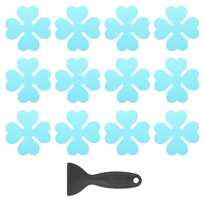 PATIKIL 12個の滑り止めバスタブステッカー スクレイパー付きのアンチスリップシャワーステッカー バス..