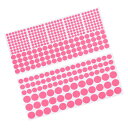夜光ステッカー 5 mm 10 mm 15 mmド ット 407個のグロード ット ピンク 夜のバスルームの装飾用 1セット