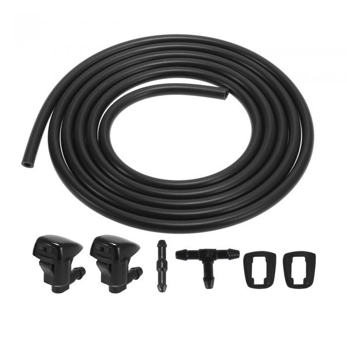 X AUTOHAUX フロントガラスワッシャーノズルキット Toyotaに対応 Solaraに対応 2004-2008に対応 2.2 Mフロントガラスワッシャーホース 2個コネクタ付き 交換用 85381-AE020