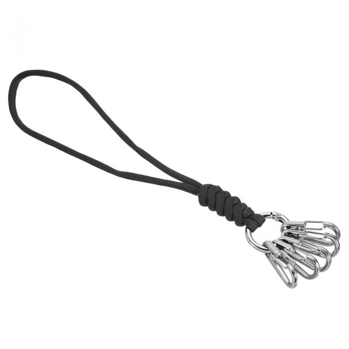 PATIKIL バッジランヤード バネ付き Oリング スナップフック 22 cm 編みこみ リストキーチェーンストラ..