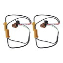 A ABSOPRO LED車のヘッドライトキャンバスデコーダ 7443 T10 エラーなし 警告抵抗器デコーダの交換 アンチフリッカー抵抗 プラスチック ブラック 2個