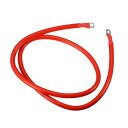 A ABSOPRO バッテリーケーブル 2 AWG ゲージ 120 cm 8 mm バッテリーワイヤー ユニバーサル 車 トラック RV用 耐久性 銅 レッド SC端子付き プラス マイナス(2)