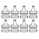 全体バックル 8セット レトロメタルサスペンダー交換バックル38mm(1-1/2")内幅 ズボン コッ トンジャケット ジーンズ用 黒