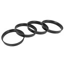X AUTOHAUX ハブリング 67.1 mm/65.1 mm ホイールハブリング ハブセントリックリング ハブ中心リング 高速走行 ホイールのセンター ホイールスペーサー リングスペーサー ホイールリング 汎用 プラスチック ブラック 4個
