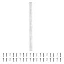 PATIKIL 35x2"ピアノヒンジ 1パック304ステンレス鋼連続ヒンジ ピアノゲートドア木製収納ボックスキャビネットボート用 穴付き シルバートーン