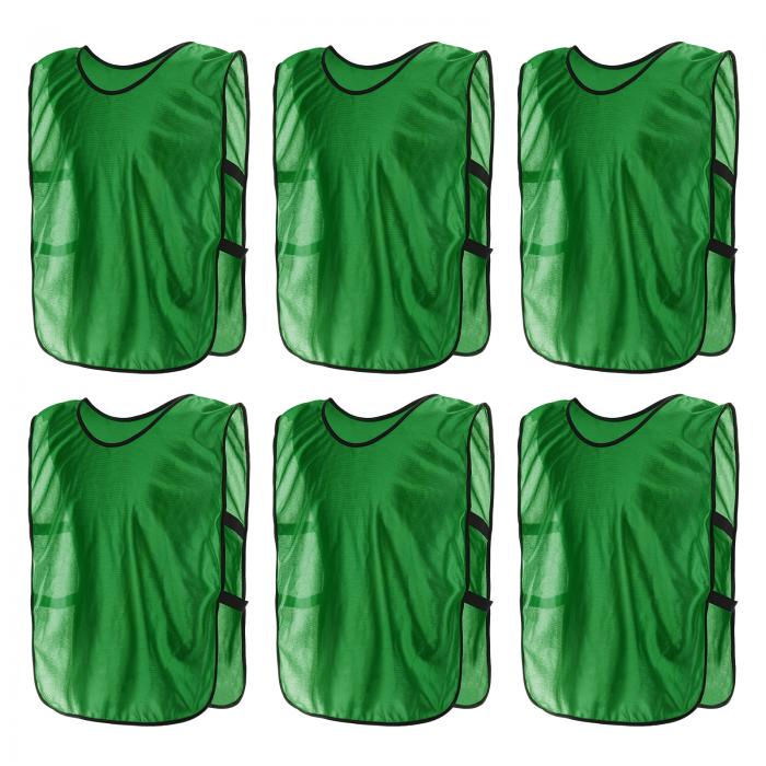 PATIKIL スクリメージベスト 6パックのサッカーペニー サッカージャージトレーニングベスト チームスポーツピニーズ ユースフットボール練習ジャージ 身長1...