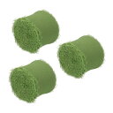 PATIKIL 3.8 cm x 4.5 M フリンジシフォンシルクリボン 3ロール ハンドメイドのほつれエッジリボンセット フラワーブーケラップギフトラッピング結婚式招待状DIYクラフト用 グラス緑