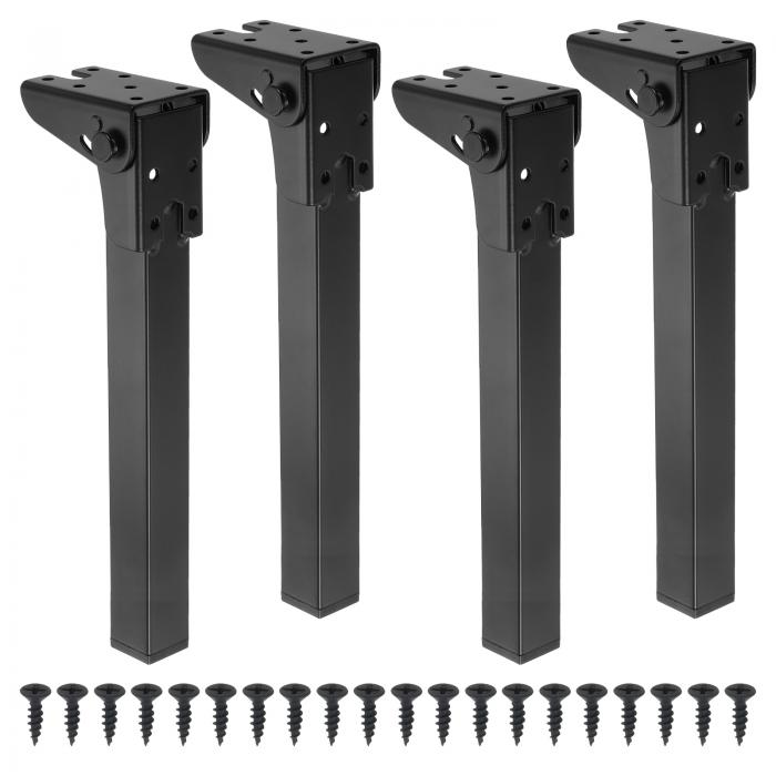 折りたたみテーブル脚 4個セット 27cm(10.6") 金属製折りたたみ家具脚 ノートパソコンデスク脚 交換用..