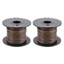 20AWG ワイヤー 20 ゲージ 銅線 PVC フックアップ ワイヤー UL1007 ティンメッキ銅線 30m/100ft 茶色 スプール付き 内部接続ワイヤー