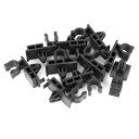 リテーナークリップ フードプロップロッドリテーナークリップ プラスチックファスナー ブラック シングル穴ホルダークランプ 28.6x27 mm 10個入り