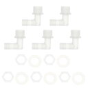 HOPESPANNER プラスチックホースバーブフィッティング5/8"ホースID G3/4メスNPTエルボーバーブコネクタPP 1セット