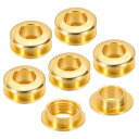 PATIKIL 8mm(1/3インチ) 真鍮製ホールアイレット 6個 アーク表面自己裏打ちグロメット 靴 衣類 クラフト バッグ レザークラフト用 ワッシャー付き 模造金色