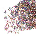 砕いたガラス片 不規則 メタリックグリッターガラス クラフト DIY ジュエリー 花瓶 フィラー エポキシ樹脂 装飾用 20g 1-3 mm カラフル
