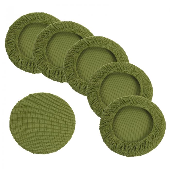 PATIKIL 11"「スツールカバー ラウンド型 6個セット 弾力性バースツールカバー 洗えるシートクッション..