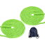 PATIKIL 1/2"x16' ナチュラルツイ スト棉ロープ 2パック 3本編みの柔らかいクラフトロープ クラフト手すり ホームデコレーション 蛍光緑の引き紐付きバッグ用