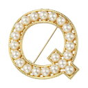 PATIKIL レターブローチピン パールイニシャルアルファベットQレターラペ ルバッジピン 女性用男性用女 子用妻用スーツ服ドレスブーケコート帽子バッグクラフ...