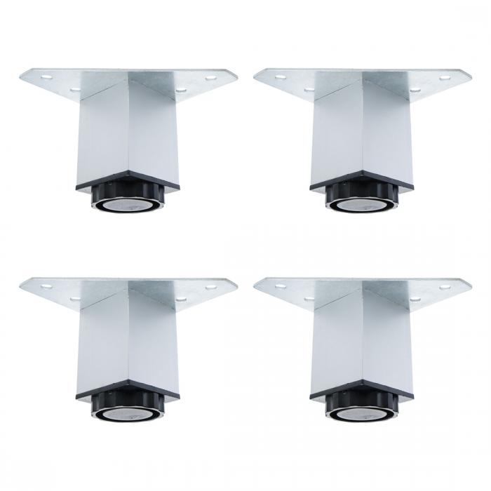 家具脚 家具 足 アルミニウム合金 カウチ テーブル キャビネット ワードローブ 足 交換部品 高さ調整 4個 高さ：5cm / 2