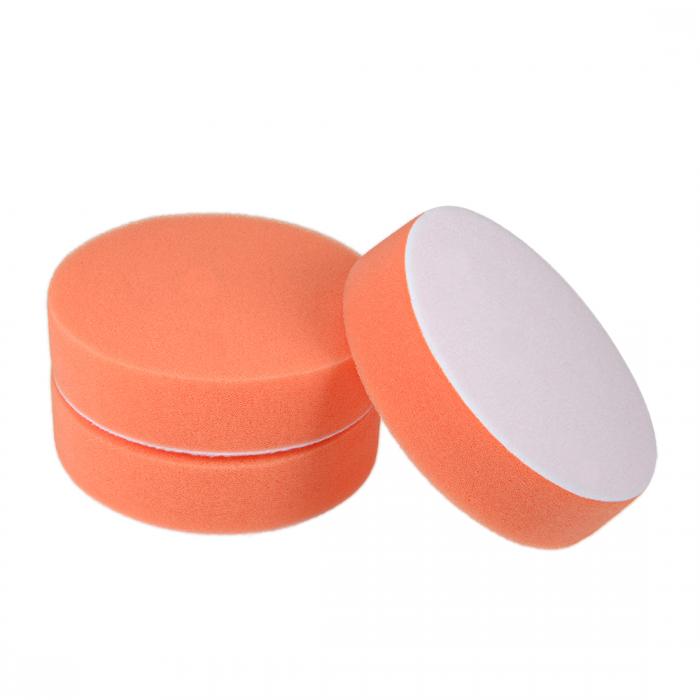 バフ研磨パッド 直径100mm オレンジ スポンジ材質 耐摩耗性 厚さ26mm 3個入り