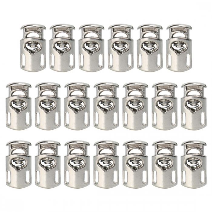 プラスチックコードロックストッパー ドローストリング用 エンドスプリング シングルホールトグルファスナー ストッパーロープエンド衣類、靴紐、バッグ、キャンプ シ...