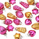 100個 ガラスクリスマスオーナメント 茶色ピンク クリスマスツリー 装飾 1-1.5" ヴィンテージクリスマスツリーオーナメント クリスマスツリー ハロウィン イベント ウェディング用