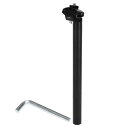 RATCHROLL 1セットのユニバーサル自転車シートポストエクストラロング調整可能な角度27.2x350mm自転車サドルポストシートチューブブラックアルミニウム合金