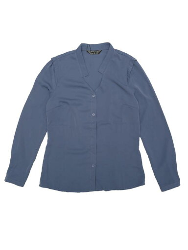 Allegra K シフォンブラウス シャツ Vネック ワーク オフィス ボタンアップ エレガント レディース ディープブルー XL Allegra K シフォンブラウス シャツ Vネック ワーク オフィス ボタンアップ エレガント レディース ディープブルー XL