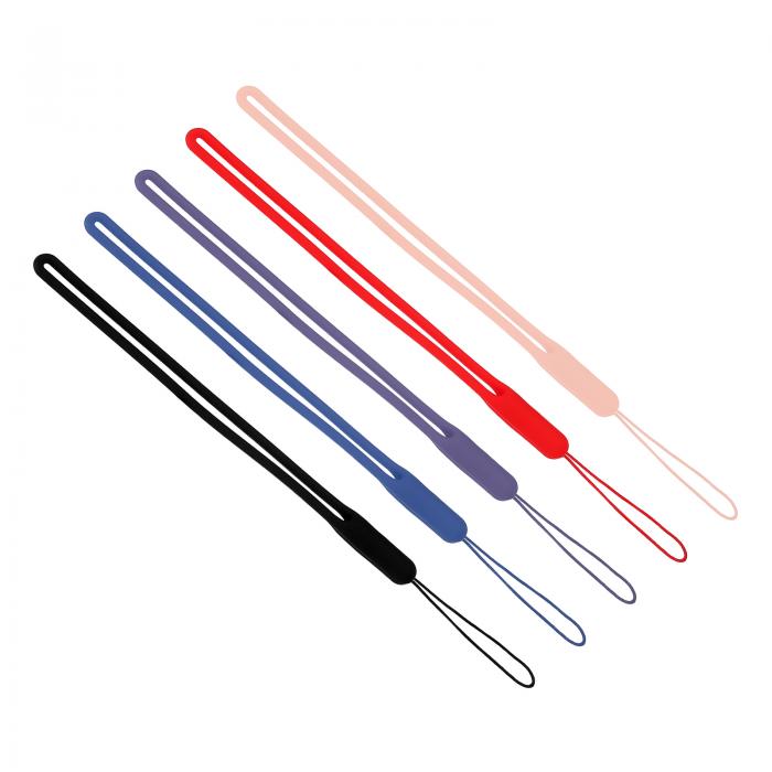 PATIKIL 19cm シリコンリストストラップランヤード 5個セット 短い柔らかいネックランヤードハンドリストレットストリングバッジランヤード 携帯電話 キーカメラ用 5色