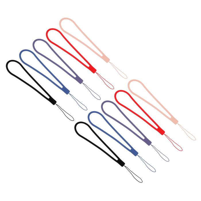 PATIKIL 18.5cm シリコンリストストラップランヤード 10個セット 短い柔らかいネックランヤードハンドリストレットストリングバッジランヤード 携帯電話 USB キーカメラ用 5色スタイル2