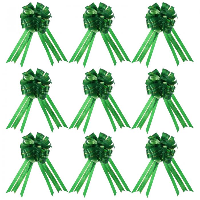 PATIKIL 18cm ラージプルボウ 10個 バスケットプレゼントラッピングリボン 大きなお花のリボン蝶結び クリスマス バレンタインデーのプレゼントの装飾用 ダーク緑