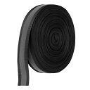 PATIKIL 反射テープストリップ 30mm x 50ヤード 高い視認性の反射テープ 縫い付け用 DIY警告安全生地ウェビング 衣類 レインコート用 黒