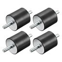 ゴムマウント 4個 M8x23 mm オス 防振ショックアブソーバー D40mmxH40mm