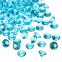 PATIKIL 550個のアクリルダイヤモンド ベースフィラー プラスチック製 20mm 偽の水晶 ジェム ウェディングテーブル散布用ダイヤモンドコンフェッティ ウェディングデコレーション 花嫁シャワーパーティー用 ブルー (1000グラム/2ポンド)