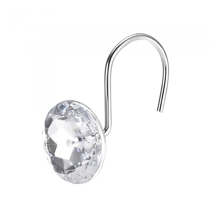 シャワーカーテンフック カーテンロッドハンガー ステンレス鋼 アクリル バスルーム用 ファッション装..