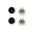 エレクトレットマイク シルバートーン 6x2mm 30-32dB 音声ピックアップ 4個入り