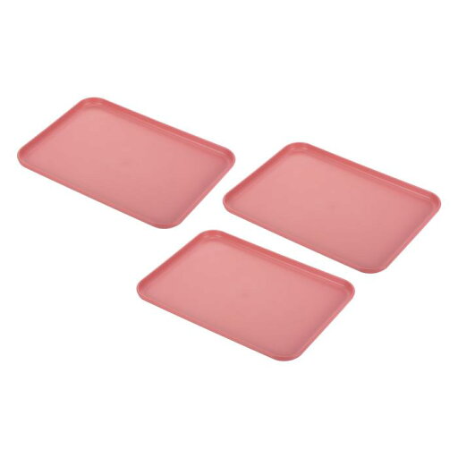 PATIKIL 12x9" ファストフードトレイ 3個セット PPプラスチック製 再利用可能な多目的で滑り止め ある長方形 サービングトレイ カフェテリア レストラン 家庭用キッチンに最適 ローズレッド PATIKIL 12x9" ファストフードトレイ 3個セット PPプラスチック製 再利用可能な多目的で滑り止め ある長方形 サービングトレイ カフェテリア レストラン 家庭用キッチンに最適 ローズレッド