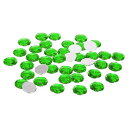 PATIKIL 25mmフラットバック丸型アクリルラインストーン 100個入り プラスチックサークルジェム 宝石メイキング コスチューム装飾 クラフト用 緑(3)