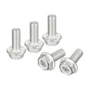 プラス六角頭フランジボルト M8x20 mm 304ステンレス鋼 六角プラスフランジヘッド 六角ボルト機械ネジ 5個(4)