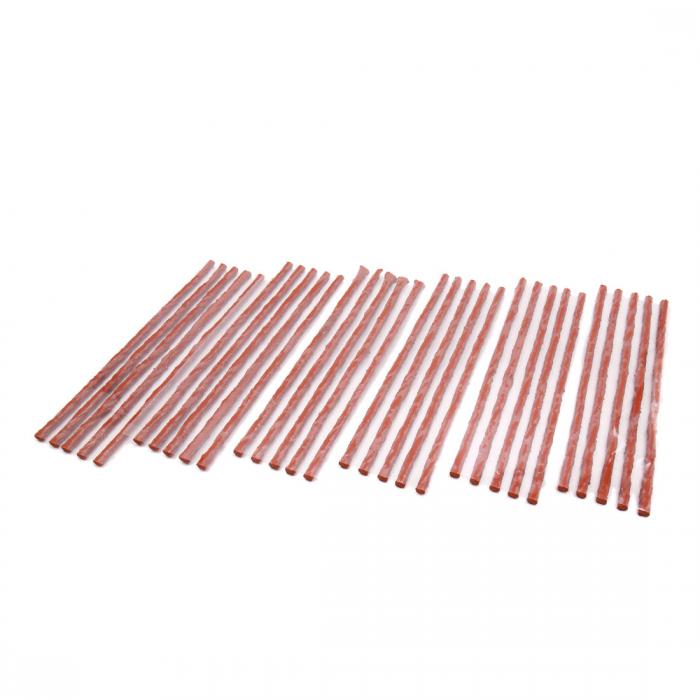 車輪修理工具 バイク用 自転車用 加硫 タイヤ修理 プラグ パッチシール ゴムストリップ 30個入り