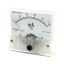 アナログ電流計 85C1 DC 0-100mA 電流測定 クリア ブラック 1個入り