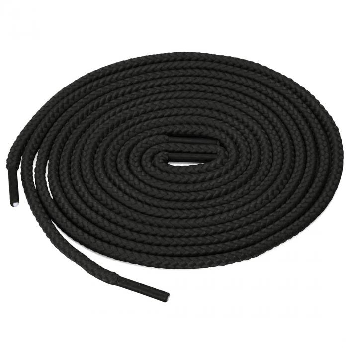 靴ひも 丸紐 丸型 シューレース 丈夫 レザーシューズ ブーツ用 ユニセックス 男女兼用 2ペア ブラック ..