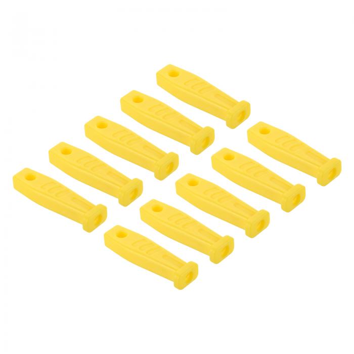 PATIKIL チェーンソーチェーン研磨ファイルハンドル 10個 13 mm直径穴 ラバーチェーンソーファイルハンドル チェーンソーファイルフライスカッターハンマー用 イエロー