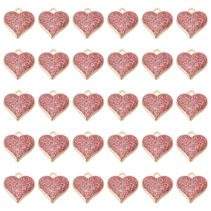 PATIKIL ハート装飾 50個 ミニラブリーハートペンダント装飾 バルクレジン 美しい かわいい デザイナー..